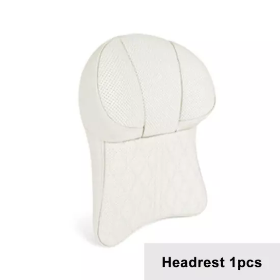 Car Leather Headrest Lumbar Support Rest Neck Pillow Back Cushion Waist Supports