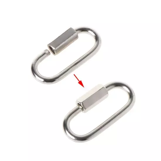 Spring Hook Stainless Steel Carabiner Camping Hiking Traveling Fishing