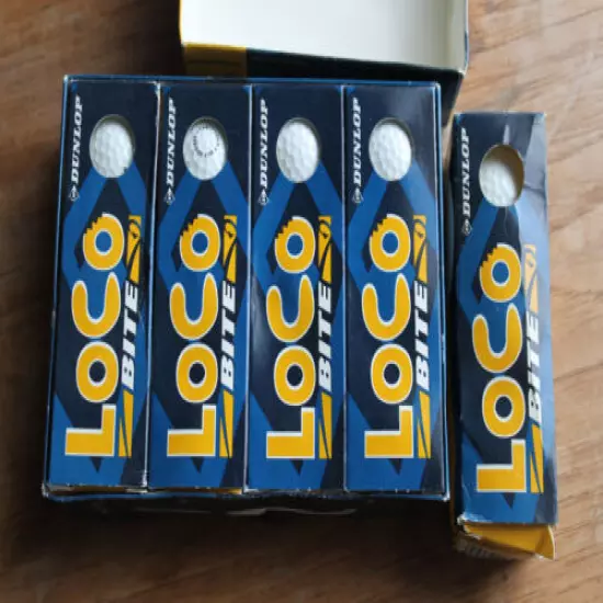 DUNLOP LOCO SERIOUS BITE Golf Balls One dozen +3 NIB 15 total HARD TO FIND!