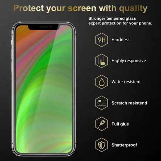 3x Fullcover Tempered Glass for Apple iPhone 11 PRO Screen Protection Film