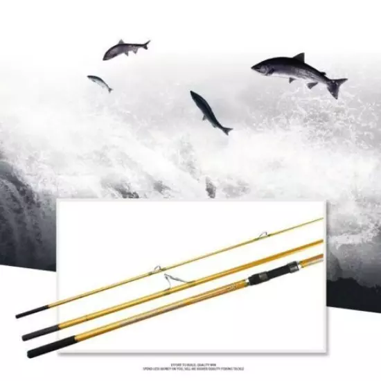 Surf Boat Fishing Rod Spinning Pole Tackle Carbon Super Hard Fast Gold CR Rings