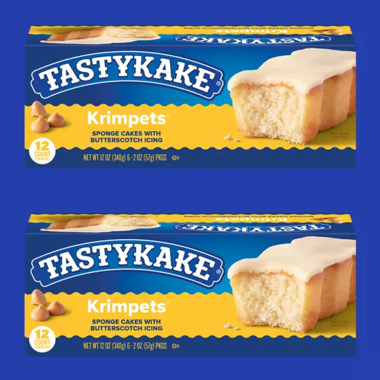 TastyKake ButterScotch Krimpets 12 ct box X 2 - SHIPS FRESH FROM PHILLY