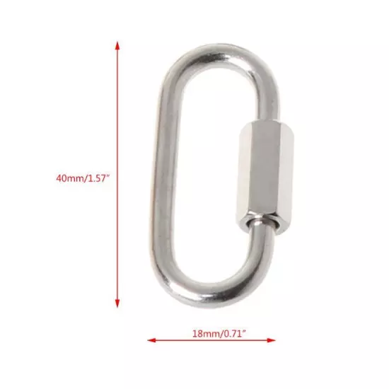 Spring Hook Stainless Steel Carabiner Camping Hiking Traveling Fishing