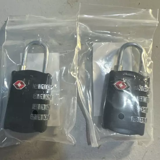 Luggage Locks 2 Pack 4 Digit Combination Steel Padlocks TSA Approved Travel Lock