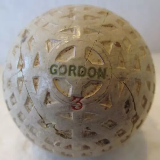 VINTAGE GORDON MESH GOLF BALL WITH UNUSUAL COVER PATTERN