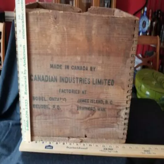 Old Canadian Industries Forcite Perforated Shells Crate 