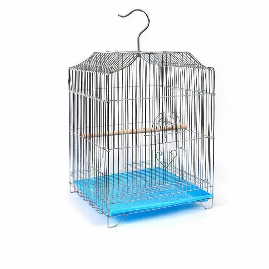 Folding Parrot Cockatiel Parakeet Bird Cage Canary Finch House with Stand Kit