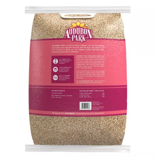 Sunflower Hearts Wild Bird Food, Dry, 15 lbs.