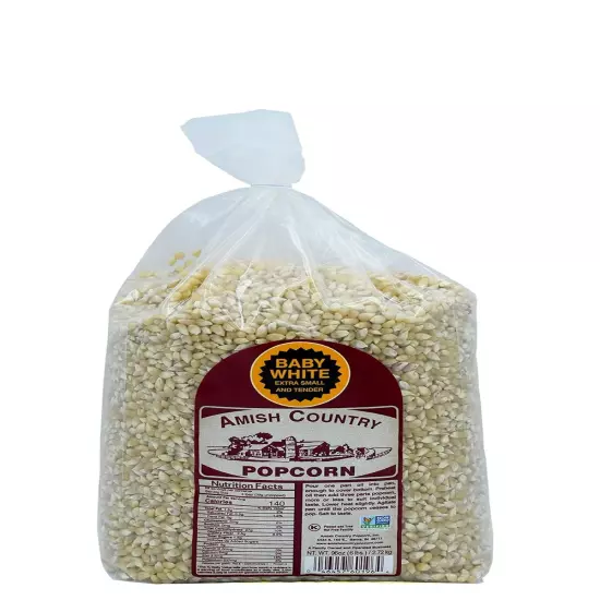 - Baby White (6 Pound Bag) - Small & Tender Popcorn - Old Fashioned and Deliciou