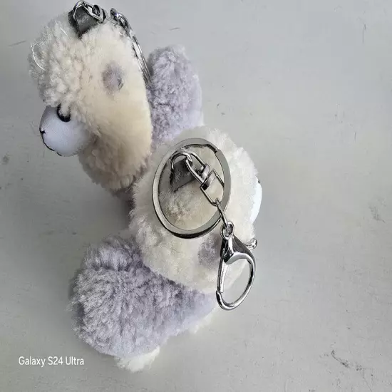 Lamb fur decoration key chain bag's pendant cell phone ornament 2pcs sheep charm