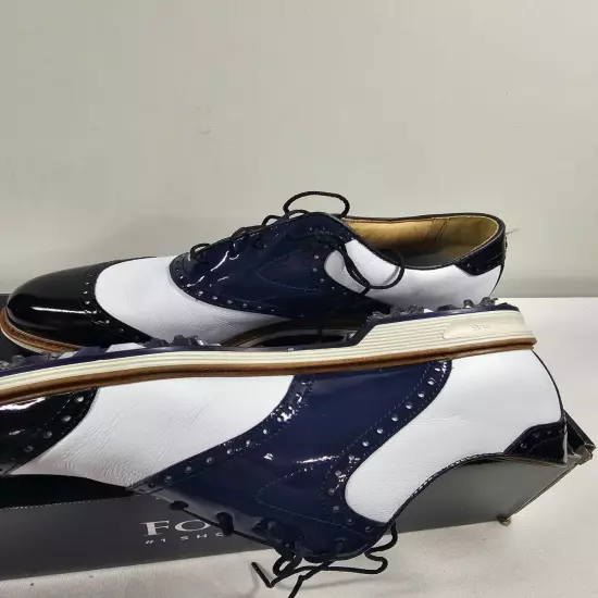 FootJoy Mens Dryjoys Premiere Series Golf Shoes Blue White Black 54323 Sz 10.5