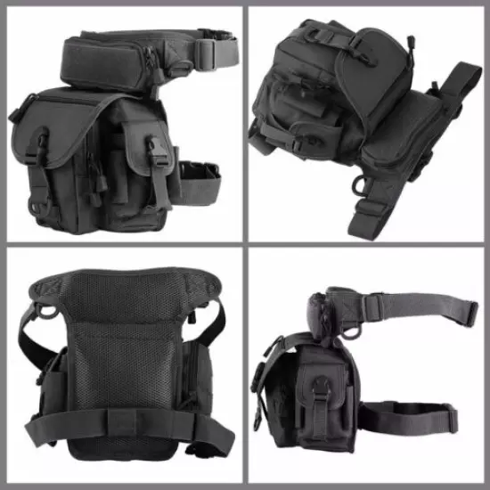 Tactical Molle Drop Leg Bag Waterproof Men Military Waist Pack Belt Fanny Pack