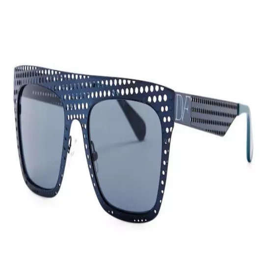 DVF Diane von Furstenberg Womens Grace Sunglasses Navy Perforated Ultra Urban 