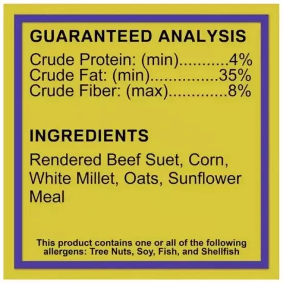 C&S Products High Energy Fresh Suet Value Pack, for Year Round Wild Bird Feeding