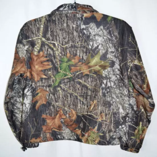 RedHead Hunting Mossy Oak Camouflage Jacket Zip Front Cinch Cord Waist Men's M