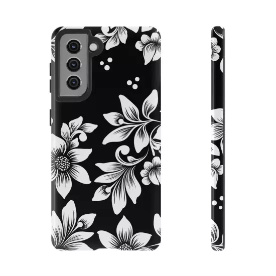 Black & White Floral Style - Tough Cases