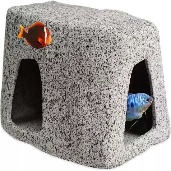 Aquarium Stone Hideaway Decoration Ceramic Tank Decoration Stone Rock Hideout