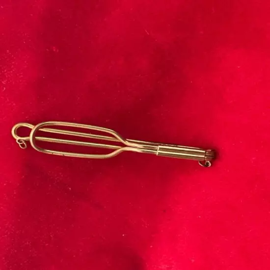 Gold-Tone Tie Clip Clasp Bar / Money Clip