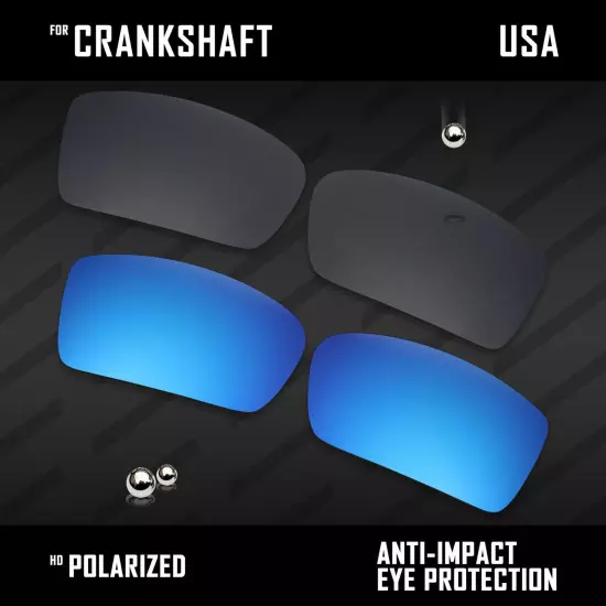 Anti Scratch Polarized Replacement Lenses for-Oakley Crankshaft OO9239 Options