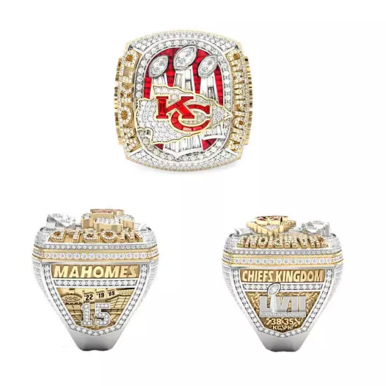 KC Chiefs 2022-24 Super Bowl Ring Number 15 / Number 87 Size 8-14 Brand NEW