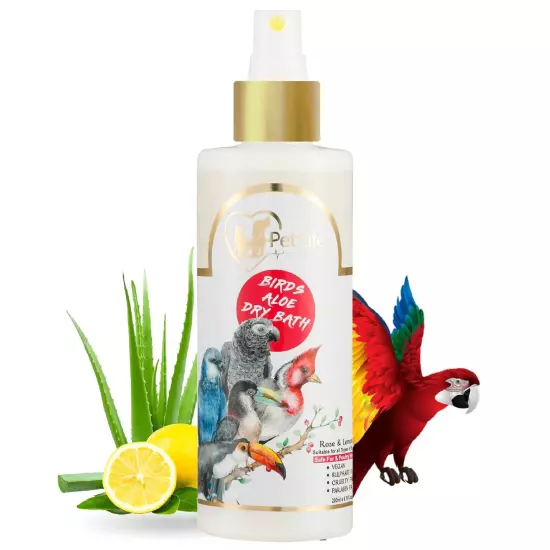 Organic & Ayurvedic Birds Aloe Dry Bath Shampoo Dry/Spray Coat- All Bird Types