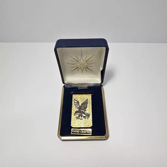 Striking Eagle Scene Vintage Money Clip NEW IN BOX