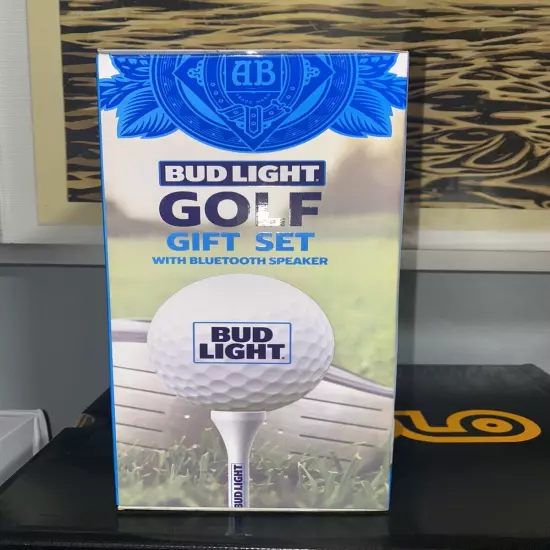 Bud Light Golf Gift Set W/Bluetooth Speaker, Club Towel, 20 Golf Fees, 2 Balls