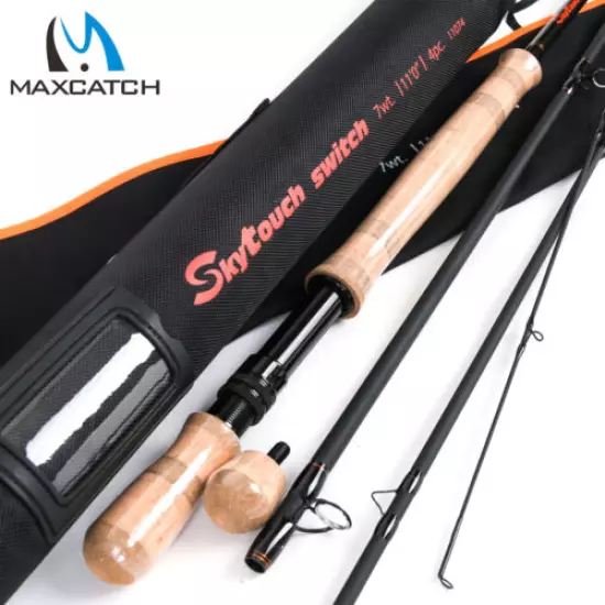 Maxcatch Two-Handed Switch & Spey Fly rods Fast Action Fly Fishing Rod with Tube