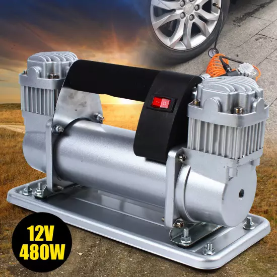 12V Portable Heavy Duty Car Tyre Air Pump Air Compressor Tire Inflator 150 PSI