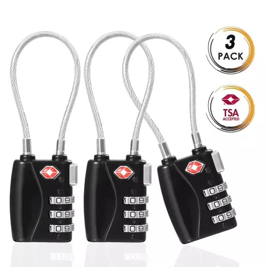 2-5Pack TSA Approved Luggage Locks Padlock for Travel Bag, Suit Case, Lockers