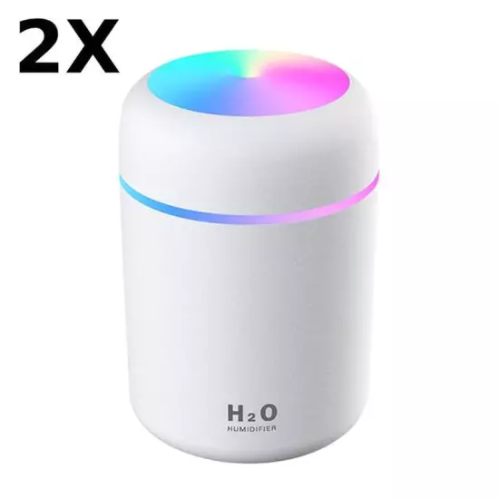 300Ml Mini Air Humidifier Ultrasonic Aroma Essential Oil Diffuser Auto Shut-Off 