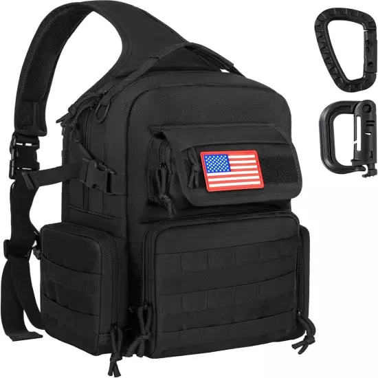 Mens Backpack Tactical Sling Shoulder Bag Molle Travel Chest Pack Outdoor Hiking