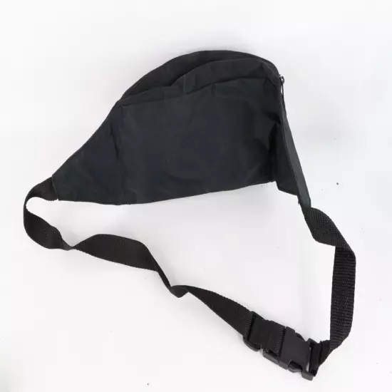 Vintage 90s Streetwear Lazer Sport Spell Out Belted Fanny Pack Waist Bag Black