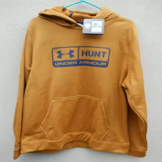  Under Armour Hunt Men's Storm 1 Yellow Ochre Hunting Pullover Hoodie $60 - L