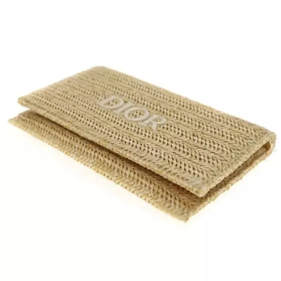 Christian Dior Clutch Pouch Bag Case rattan beige Not sold in Store Unused