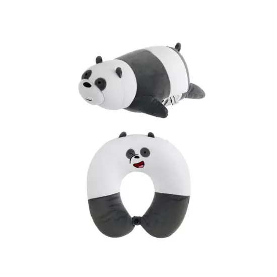 Miniso x We Bere Bear Plush Neck Pillow Travel Support Head Panda Gizzly IceBear