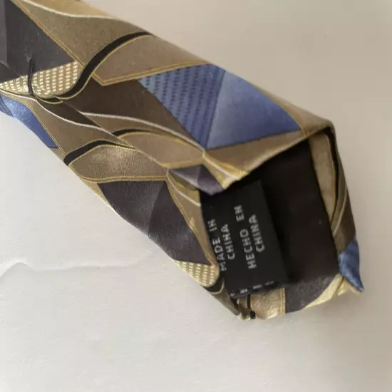 Arrow Vintage Men’s Tie 100% Chinese Silk Satin Brown, Blue, Tan