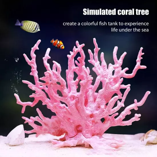 Artificial Coral Ornament Resin Fish Tank Plant Aquarium Decoration^ M2J6