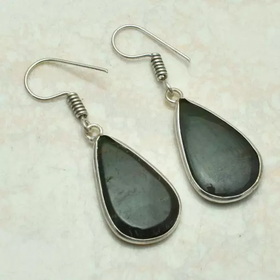 Bloodstone Handmade Drop Dangle Earrings Jewelry Gift For Her 1.52" AE-53832