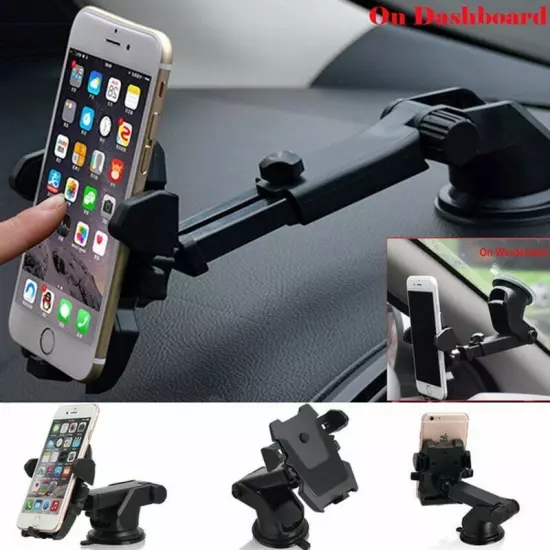 360° Universal Mount Holder Car Stand Windshield For Mobile Cell Phone GPS 