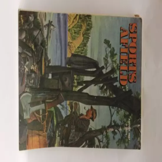 Sports Afield Magazine Great Painted Cover of Fishing Camp August 1947