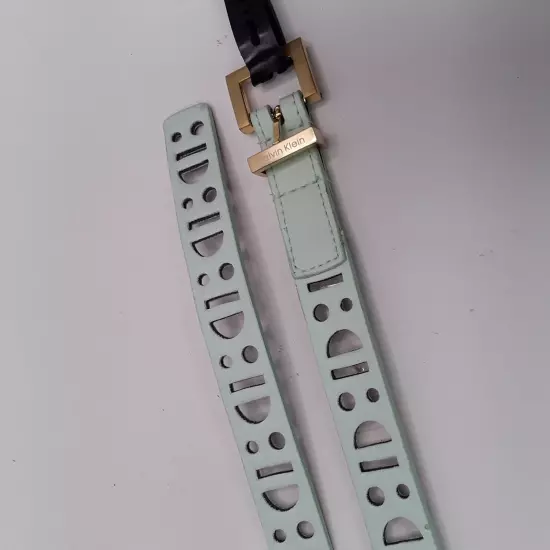 Ladies Calvin Klein Mint Green Large 43" Belt Faux Leather NWT