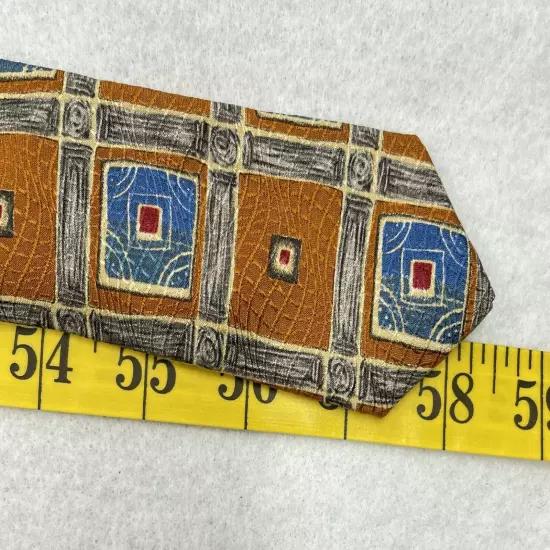 Robert Talbott Omaggio Geometric Handmade Italy Silk Tie Men's 4" x 58"