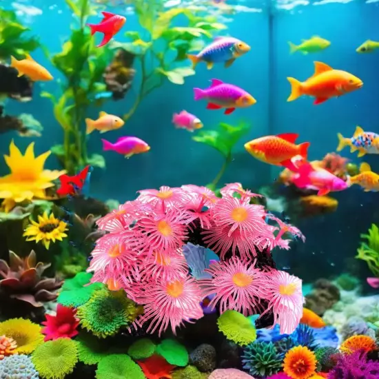 Artificial Silicone Coral Reef Aquarium Fish Tank Ornament Landscapin Home Deco'