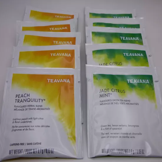 Starbucks - Medicine Ball Tea - Peach & Jade Citrus Mint Teas - 10 Tea Bags !!