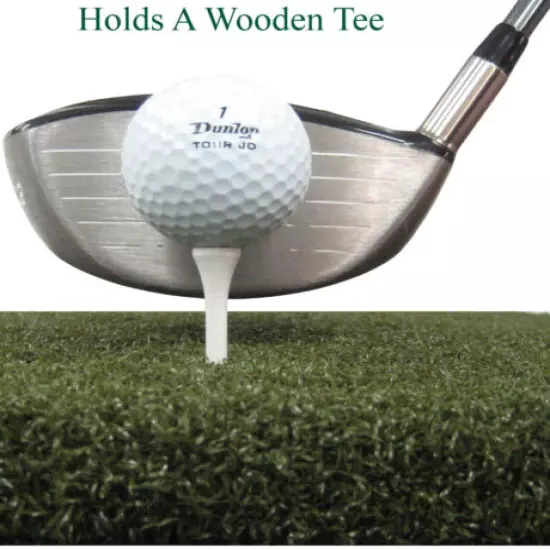 Premium Super Tee Golf Mat - 2 feet x 3 feet Tee Line Mat - Holds A Wooden Tee 