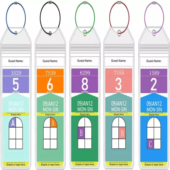 5 Pack Cruise Luggage Tags for Royal Caribbean Ships and Celebrity, Clear Tags C