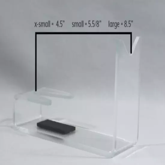 VARIETY BUNDLE - Box of 15 (5 each size) Clear Acrylic Firearms Gun Display