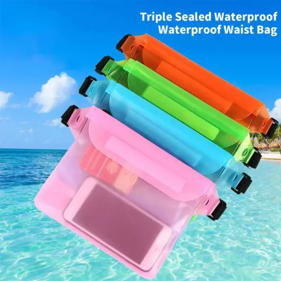 Underwater Waterproof Waist Bag Wallet Pouch Cycling PVC Beach Swimming Dry Case