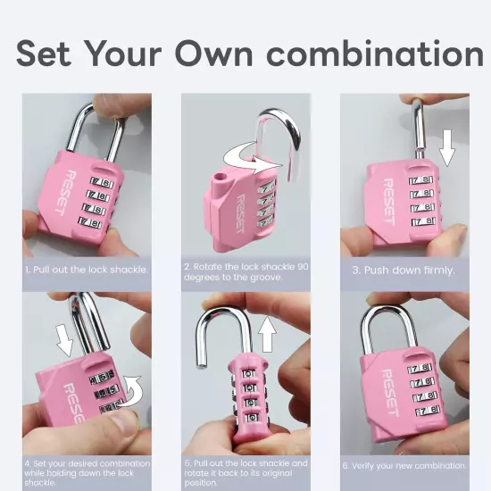 -060 4 Digit Combination Lock Outdoor Padlock for School Gym Sports Locker Fence